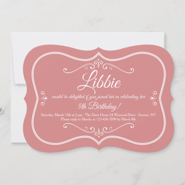 Invitación a cuadros decorativos (Anverso)