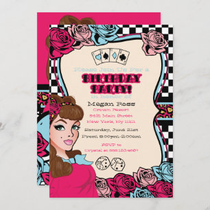 Invitación A cuadros, Pin-para arriba, Roca-UNO-Billy