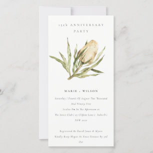 Invitación a cualquier año de floral banksia nativ