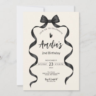Invitación a cualquier edad por cumpleaños de Blac