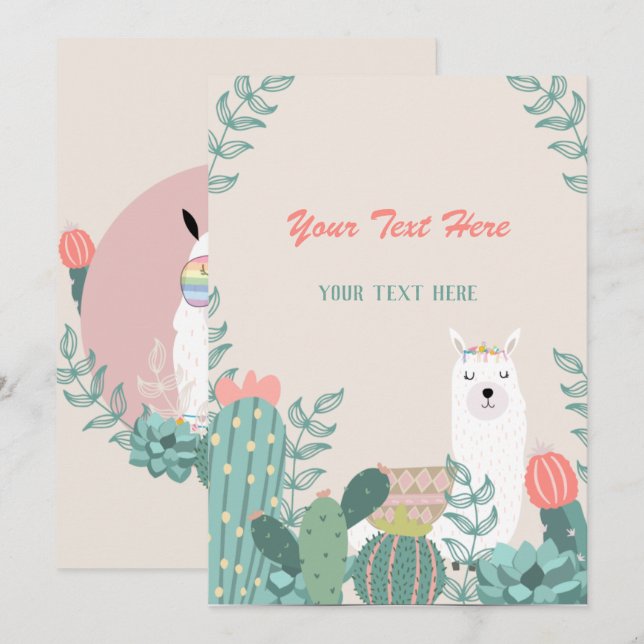 Invitación a cualquier evento de llama (Anverso / Reverso)