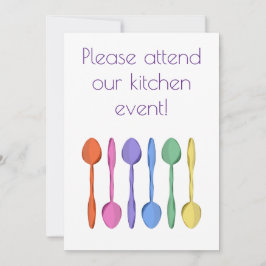 Invitación a cucharas de eventos de cocina