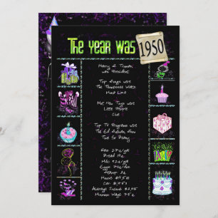 Invitación a cumpleaños 1950