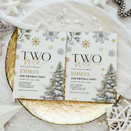 Invitación a cumpleaños 2, oro 2 cumpleaños salvaj