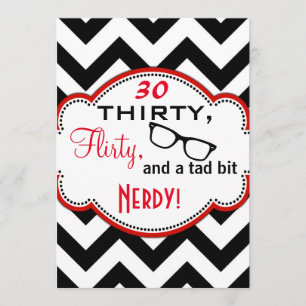 Invitación a cumpleaños 30, Flirty y Nerdy