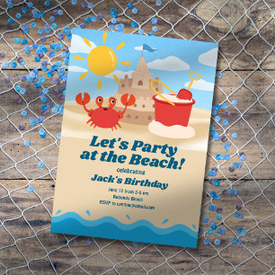 Invitación a cumpleaños con temas de playa