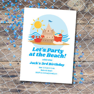 Invitación a cumpleaños con temas de playa