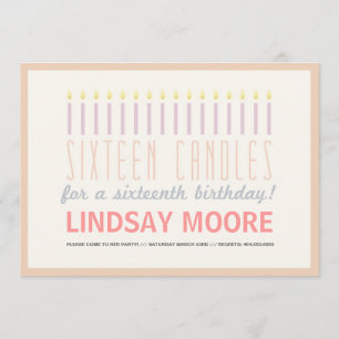 Invitación a cumpleaños de 16 velas