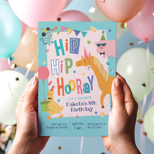 Invitación a cumpleaños de animales Fiesta de gran