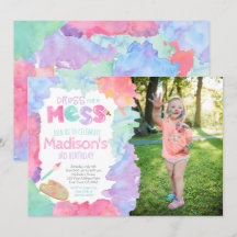 Invitación a cumpleaños de arte