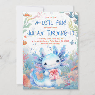 Invitación a cumpleaños de Axolotl