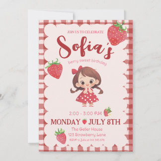 Invitación a cumpleaños de Berry Sweet