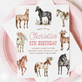 Invitación a cumpleaños de caballo, invitación a a