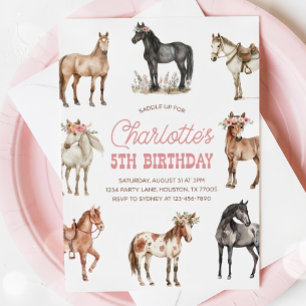 Invitación a cumpleaños de caballo, invitación a a