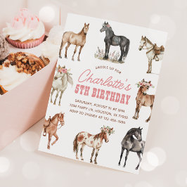 Invitación a cumpleaños de caballo invitación Pony