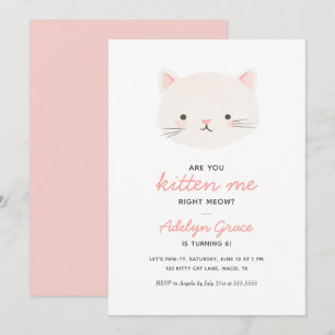 Invitación a cumpleaños de Chica de Kitten