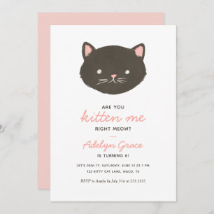 Invitación a cumpleaños de Chica de Kitten