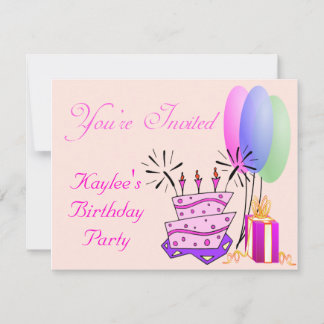 Invitación a cumpleaños de Chicas