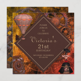 Invitación a cumpleaños de cosecha industrial