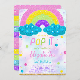 Invitación a cumpleaños de Cute Pop it