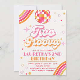 Invitación a cumpleaños de dos Fiestas de Groovy