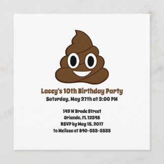 Invitación a cumpleaños de emoji