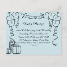 Invitación a cumpleaños de esquema simple