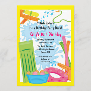 Invitación a cumpleaños de Fiesta de grupo reducid