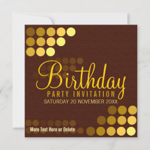Invitación a cumpleaños de Fiesta Funky Groove Gol