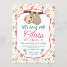 Invitación a cumpleaños de flor espuma ¡Vamos a ag