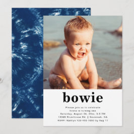 Invitación a cumpleaños de foto simple | Tinta