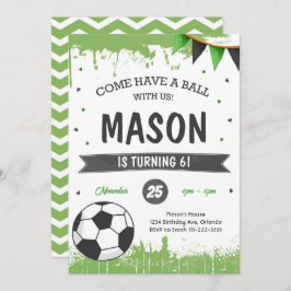 Invitación a cumpleaños de fútbol