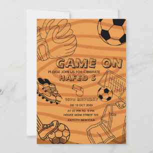 Invitación a cumpleaños de fútbol, Fiesta de fútbo