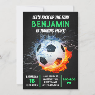 Invitación a cumpleaños de fútbol, Fiesta de fútbo