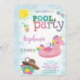 Invitación a cumpleaños de Guay Pool
