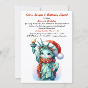 Invitación a cumpleaños de invierno patriótico