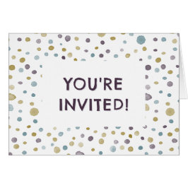 Invitación a cumpleaños de Janet Confetti Watercol