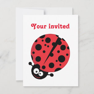 Invitación a cumpleaños de Lady Bug