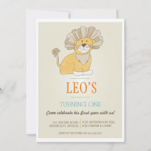 Invitación a cumpleaños de León Leo