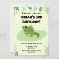 Invitación a cumpleaños de Lizard