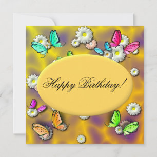 Invitación a cumpleaños de mariposa Personalizado