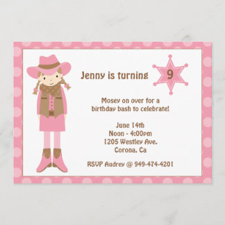 Invitación a cumpleaños de niña