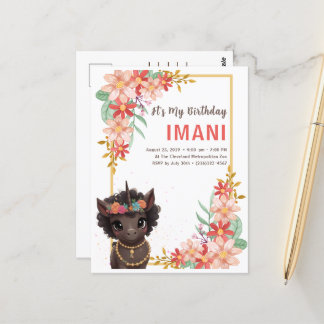 Invitación a cumpleaños de niños afroamericanos de