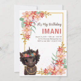 Invitación a cumpleaños de niños afroamericanos de