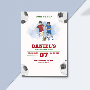 Invitación a Cumpleaños de Partido de Fútbol