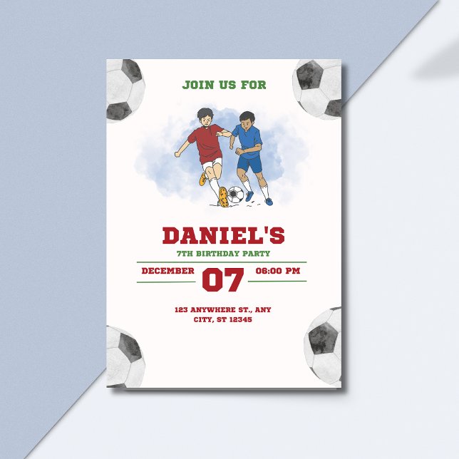 Invitación a Cumpleaños de Partido de Fútbol (Subido por el creador)