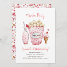 Invitación a cumpleaños de película