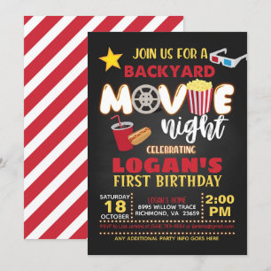 Invitación a cumpleaños de película