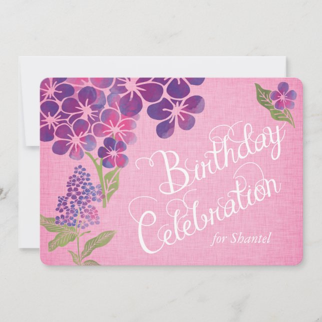 Invitación a cumpleaños de Personalizado de linea  (Anverso)