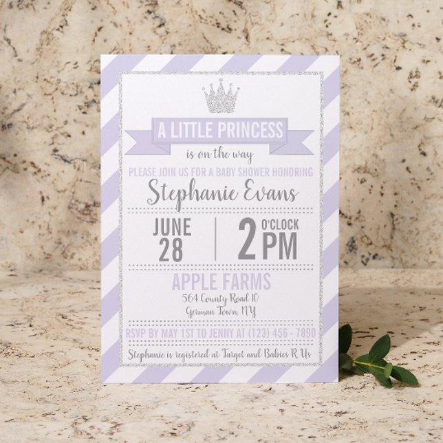 Invitación a cumpleaños de Princesa Purpurina de P (Subido por el creador)